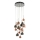 Där Lighting AUR1564 - Lustre suspenso por cabo AURELIA 15xG4/10W/230V preto/cobre