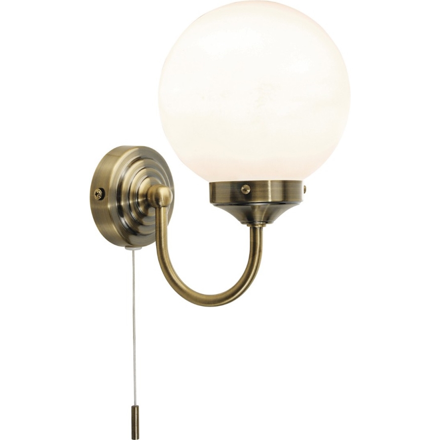 Där Lighting BAR0775 - Aplique de parede para casa de banho BARCLAY 1xE14/40W/230V IP44 latão