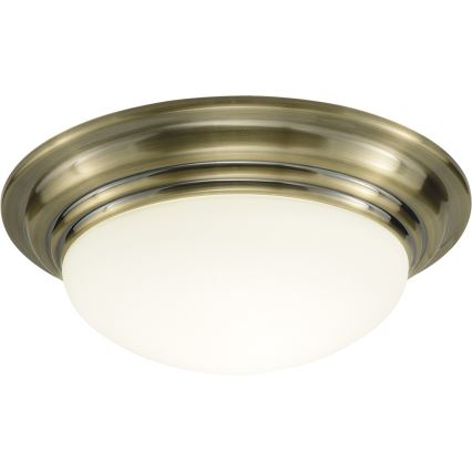 Där Lighting BAR5275 - Plafon para casa de banho BARCLAY 1xE27/60W/230V Ø 31 cm latão