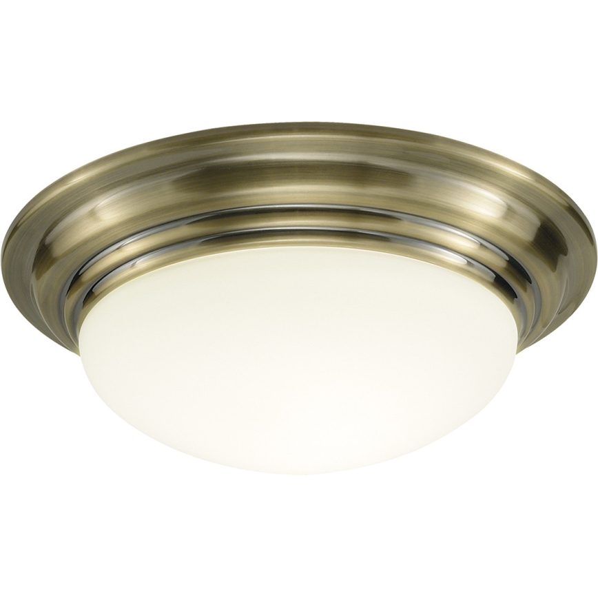 Där Lighting BAR5275 - Plafon para casa de banho BARCLAY 1xE27/60W/230V Ø 31 cm latão