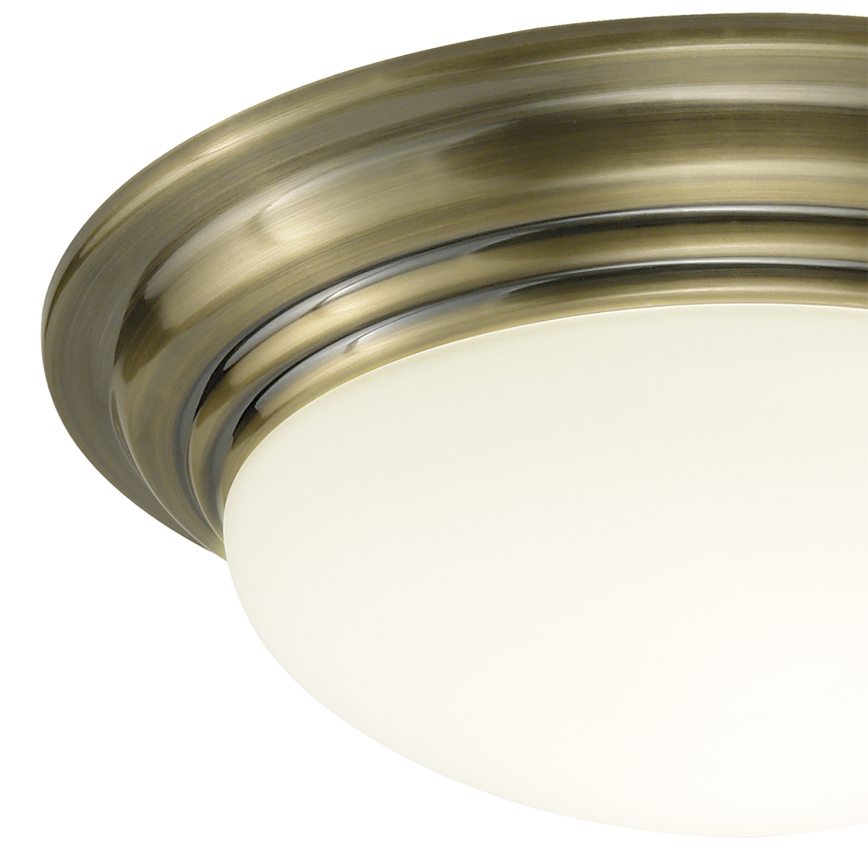 Där Lighting BAR5275 - Plafon para casa de banho BARCLAY 1xE27/60W/230V Ø 31 cm latão