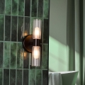 Där Lighting BOL0922 - Aplique de parede para casa de banho BOLTON 2xG9/5W/230V IP44 preto
