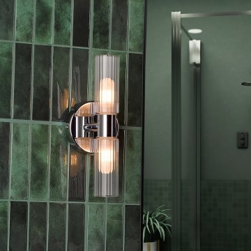 Där Lighting BOL0950 - Aplique de parede para casa de banho BOLTON 2xG9/5W/230V IP44 cromado brilhante