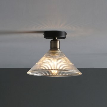 Där Lighting BOY0175 - Candeeiro de tecto BOYD 1xE27/60W/230V Ø 25 cm latão/vidro transparente