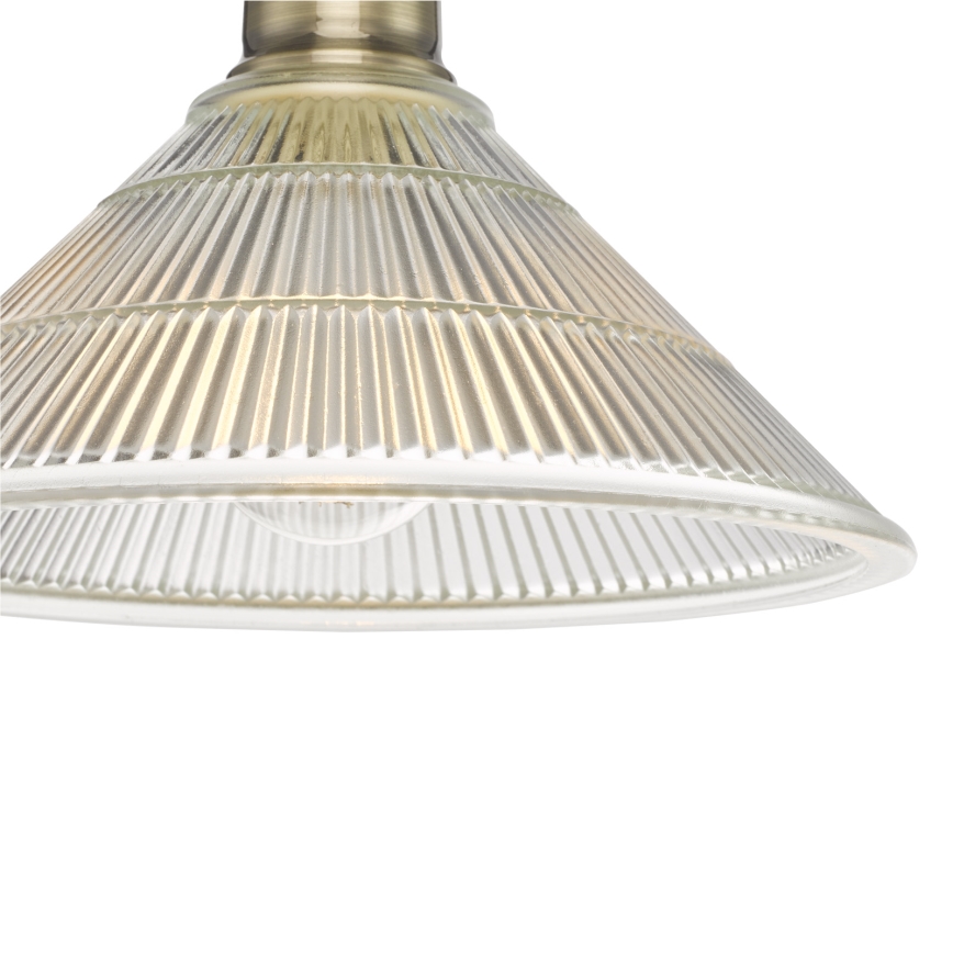 Där Lighting BOY0175 - Candeeiro de tecto BOYD 1xE27/60W/230V Ø 25 cm latão/vidro transparente