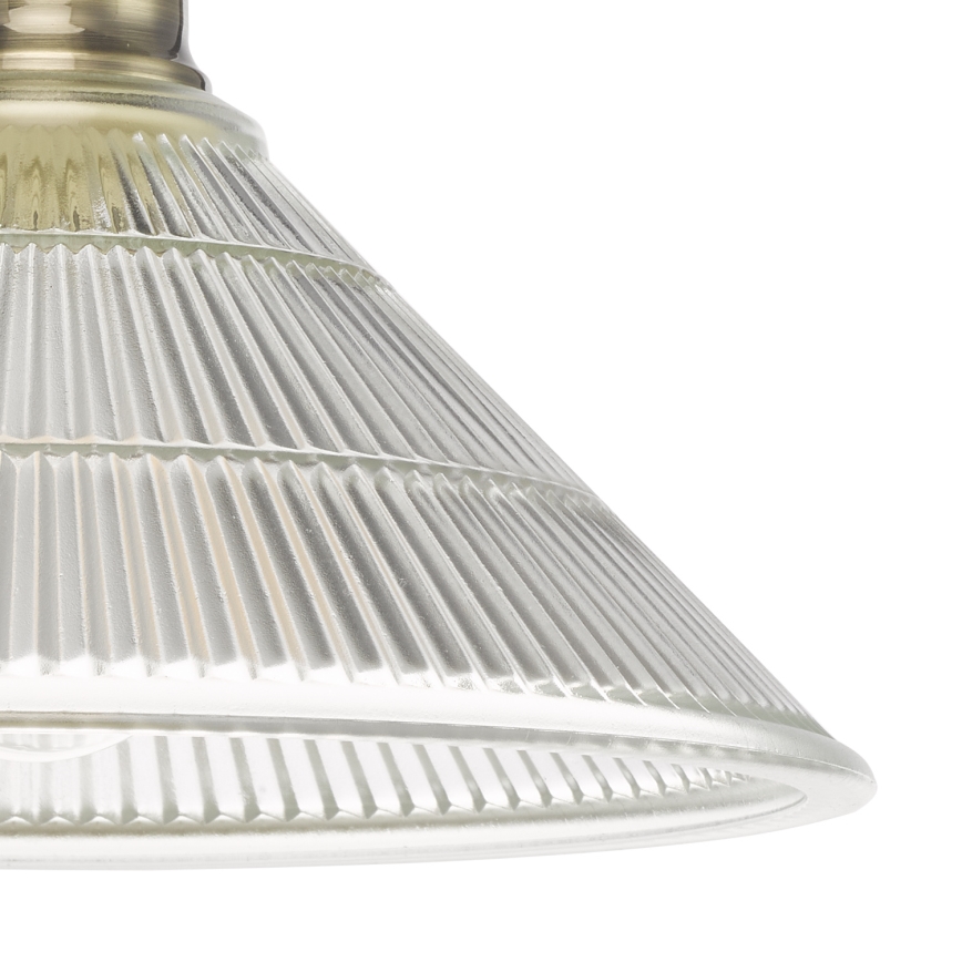Där Lighting BOY0175 - Candeeiro de tecto BOYD 1xE27/60W/230V Ø 25 cm latão/vidro transparente