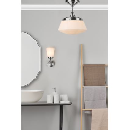 Där Lighting CAD0150 - Candeeiro de tecto para casa de banho CADEN 1xE27/60W/230V IP44 cromo brilhante