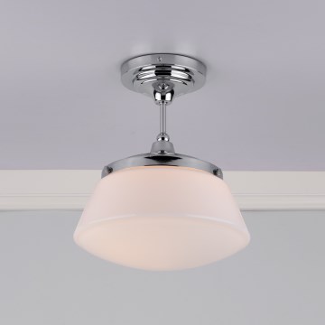 Där Lighting CAD0150 - Candeeiro de tecto para casa de banho CADEN 1xE27/60W/230V IP44 cromo brilhante