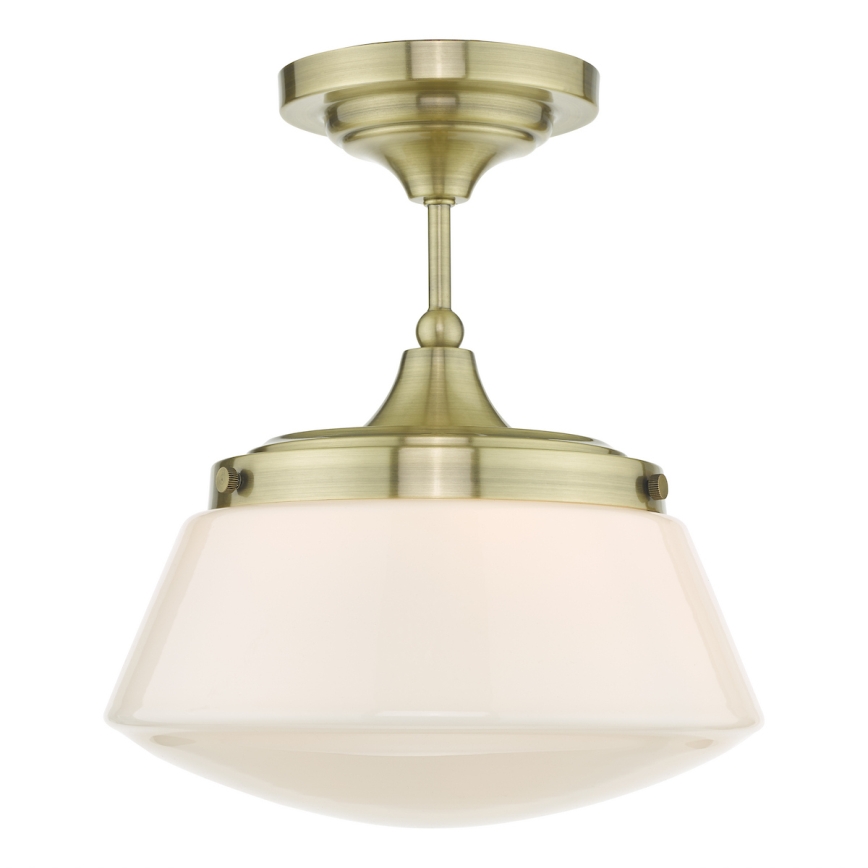 Där Lighting CAD0175 - Lustre de tecto sobreposto para casa de banho CADEN 1xE27/60W/230V IP44 latão