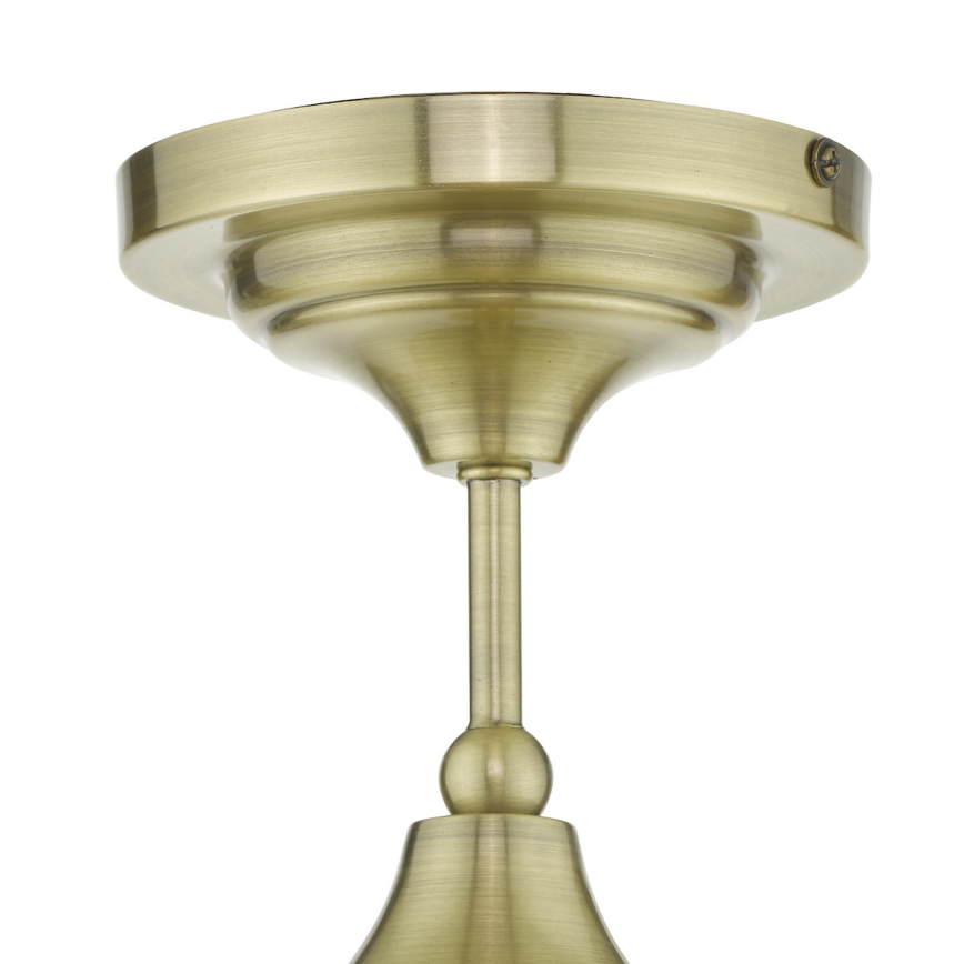 Där Lighting CAD0175 - Lustre de tecto sobreposto para casa de banho CADEN 1xE27/60W/230V IP44 latão