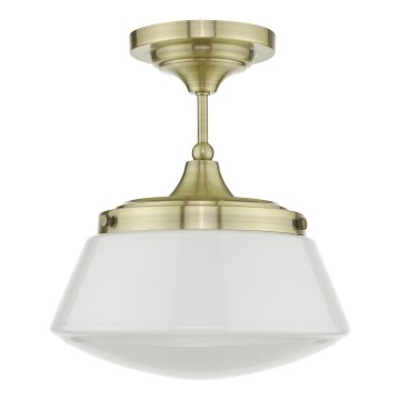 Där Lighting CAD0175 - Lustre de tecto sobreposto para casa de banho CADEN 1xE27/60W/230V IP44 latão