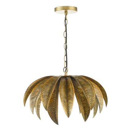 Där Lighting CAR0135 - Lustre suspenso CARA com corrente, 1xE27/60W/230V, dourado