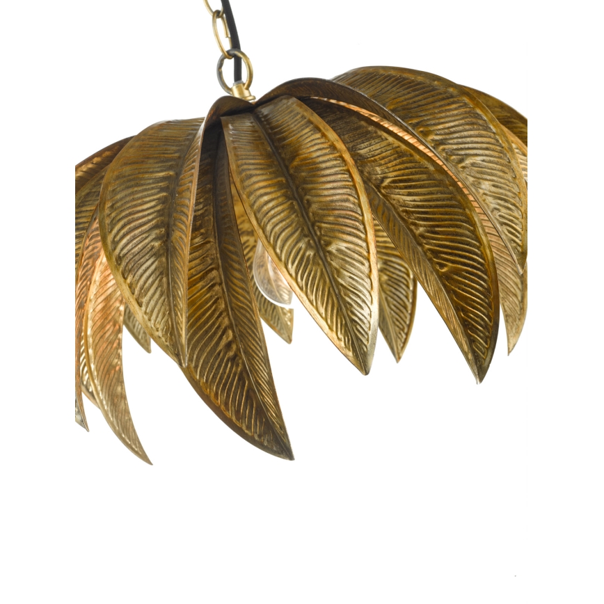 Där Lighting CAR0135 - Lustre suspenso CARA com corrente, 1xE27/60W/230V, dourado