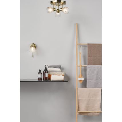 Där Lighting CED0775 - Aplique de parede para casa de banho CEDRIC 1xG9/25W/230V IP44 latão