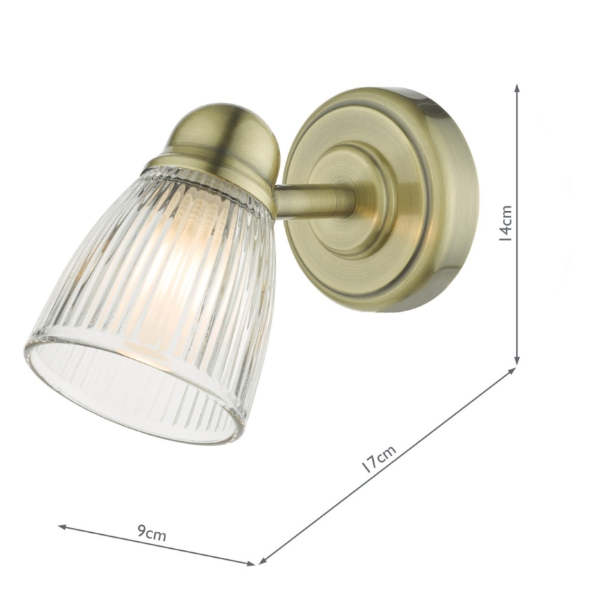 Där Lighting CED0775 - Aplique de parede para casa de banho CEDRIC 1xG9/25W/230V IP44 latão
