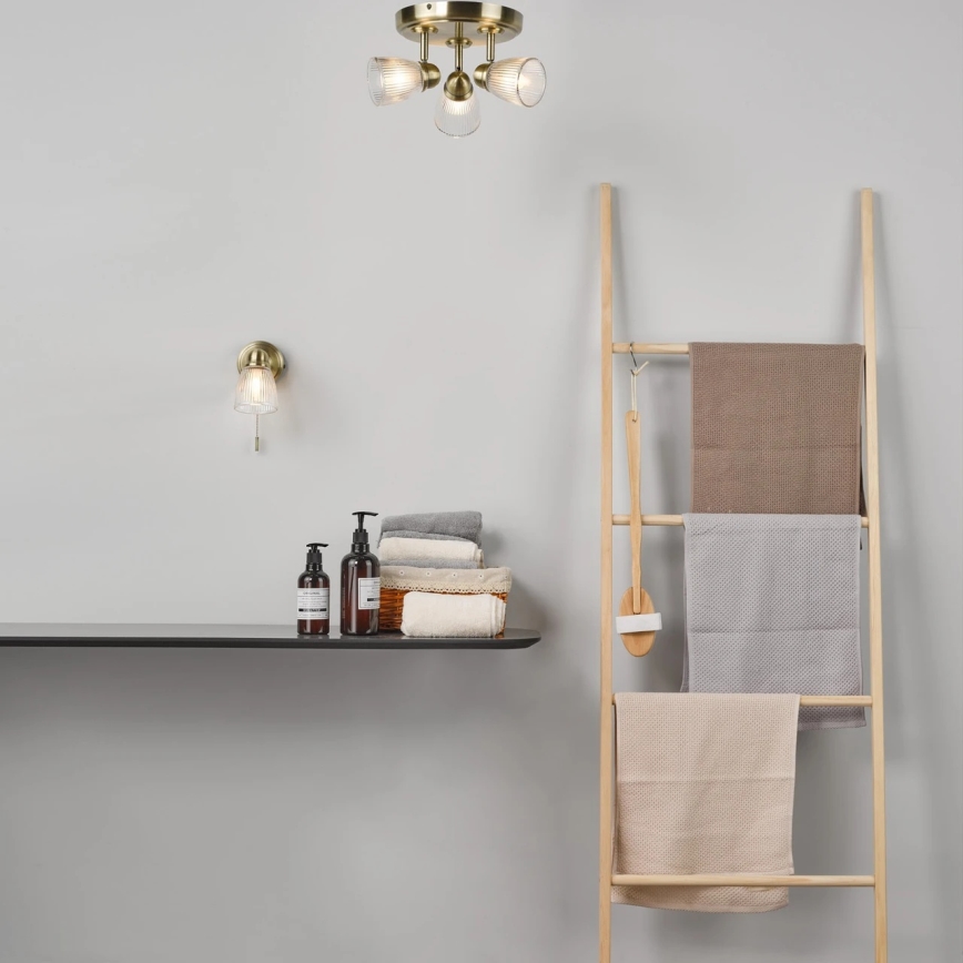 Där Lighting CED7675 - Candeeiro de focos para casa de banho CEDRIC 3xG9/25W/230V IP44 latão