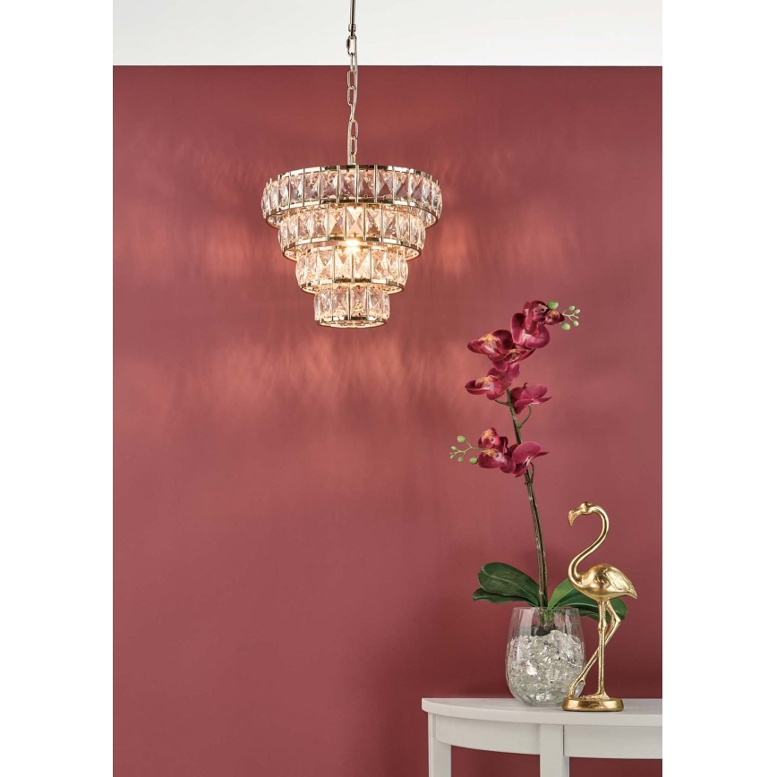 Där Lighting CER0135 - Lustre com corrente CERYS 1xE27/60W/230V dourado
