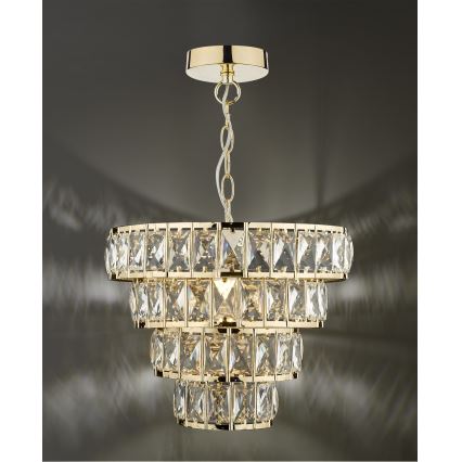 Där Lighting CER0135 - Lustre com corrente CERYS 1xE27/60W/230V dourado