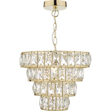 Där Lighting CER0135 - Lustre com corrente CERYS 1xE27/60W/230V dourado