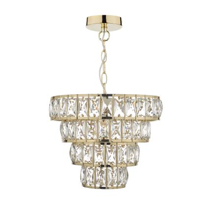 Där Lighting CER0135 - Lustre com corrente CERYS 1xE27/60W/230V dourado