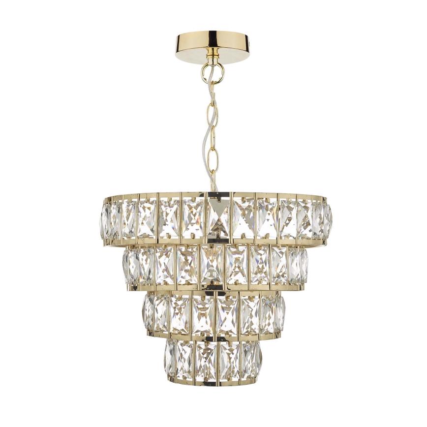 Där Lighting CER0135 - Lustre com corrente CERYS 1xE27/60W/230V dourado