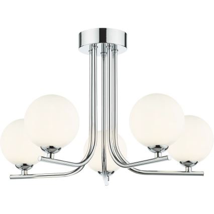 Där Lighting CRA5450-02 - Lustre em haste CRADLE 5xG9/25W/230V cromado brilhante
