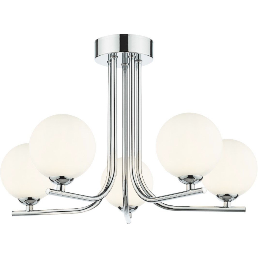 Där Lighting CRA5450-02 - Lustre em haste CRADLE 5xG9/25W/230V cromado brilhante