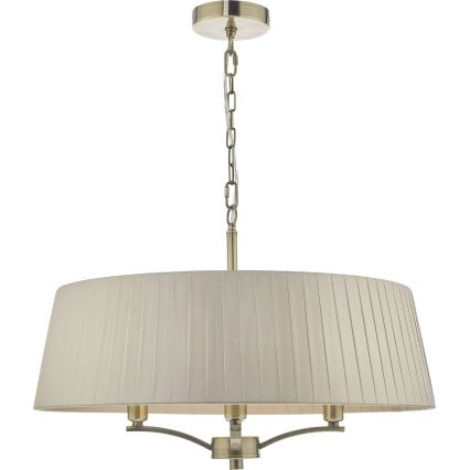 Där Lighting CRI0429 - Lustre suspenso por corrente CRISTIN 4xE14/40W/230V latão/taupe