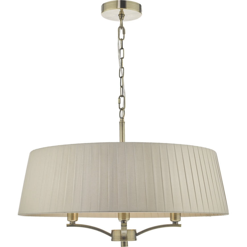 Där Lighting CRI0429 - Lustre suspenso por corrente CRISTIN 4xE14/40W/230V latão/taupe