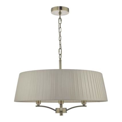 Där Lighting CRI0429 - Lustre suspenso por corrente CRISTIN 4xE14/40W/230V latão/taupe