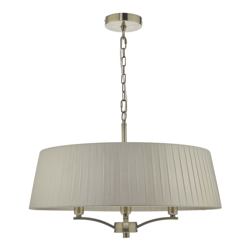 Där Lighting CRI0429 - Lustre suspenso por corrente CRISTIN 4xE14/40W/230V latão/taupe