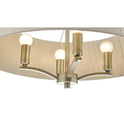 Där Lighting CRI0429 - Lustre suspenso por corrente CRISTIN 4xE14/40W/230V latão/taupe