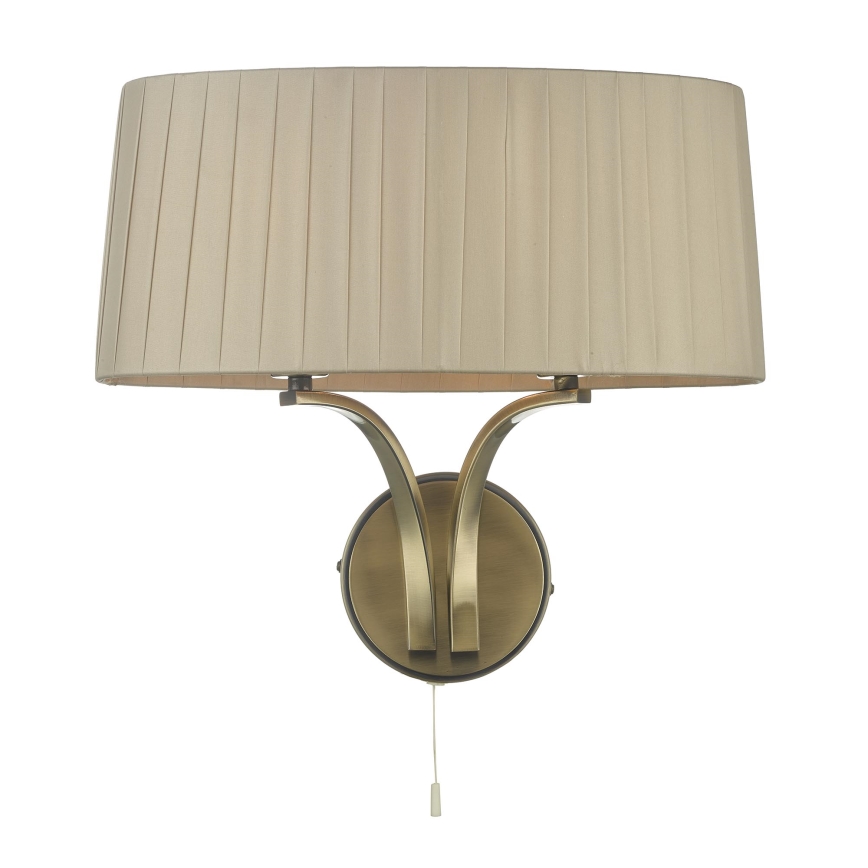 Där Lighting CRI0929 - Aplique de parede CRISTIN 2xE14/40W/230V latão/taupe