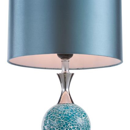 Där Lighting ELS4223 - Candeeiro de mesa ELSA 1xE27/40W/230V azul/cromado brilhante