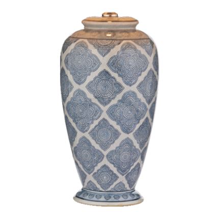 Där Lighting ELY4223 - Candeeiro de mesa ELY 1xE27/60W/230V azul