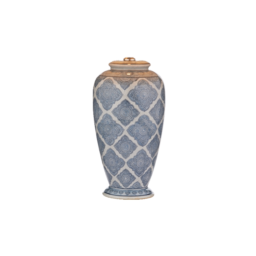 Där Lighting ELY4223 - Candeeiro de mesa ELY 1xE27/60W/230V azul