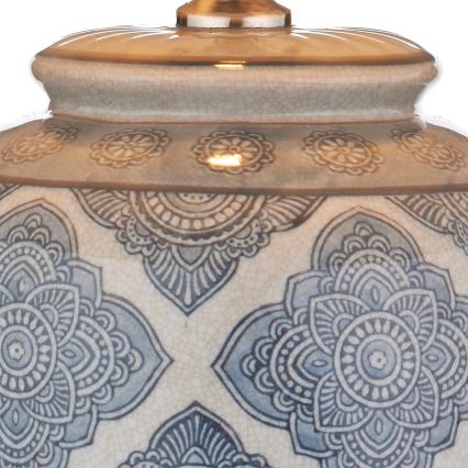 Där Lighting ELY4223 - Candeeiro de mesa ELY 1xE27/60W/230V azul