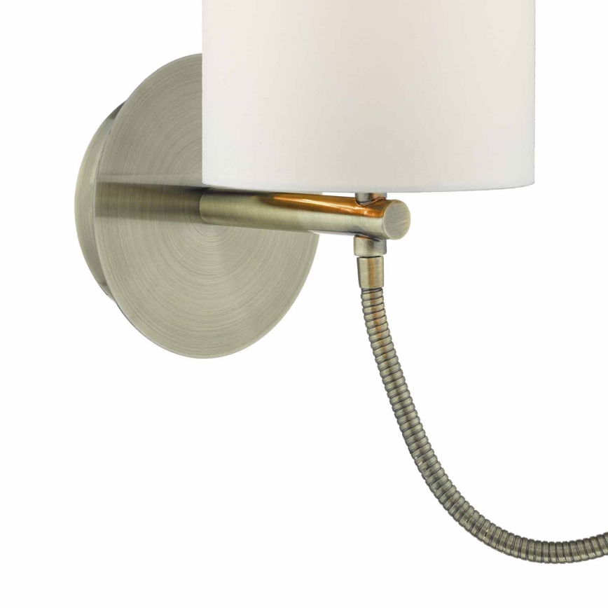 Där Lighting FET0775 - Aplique de parede LED FETA 1xE27/60W/230V + LED/1W latão