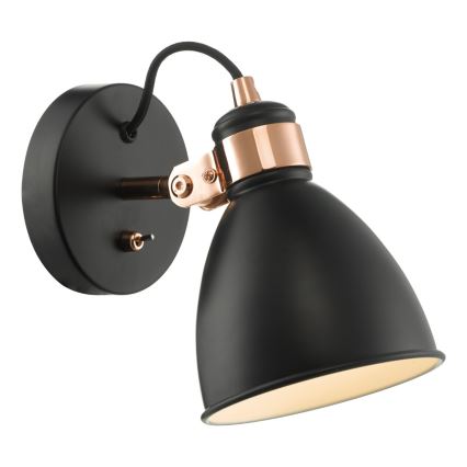 Där Lighting FRE0722 - Spot de parede FREDERICK 1xE14/40W/230V preto