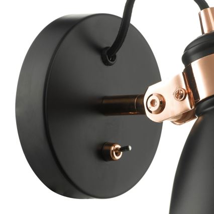 Där Lighting FRE0722 - Spot de parede FREDERICK 1xE14/40W/230V preto