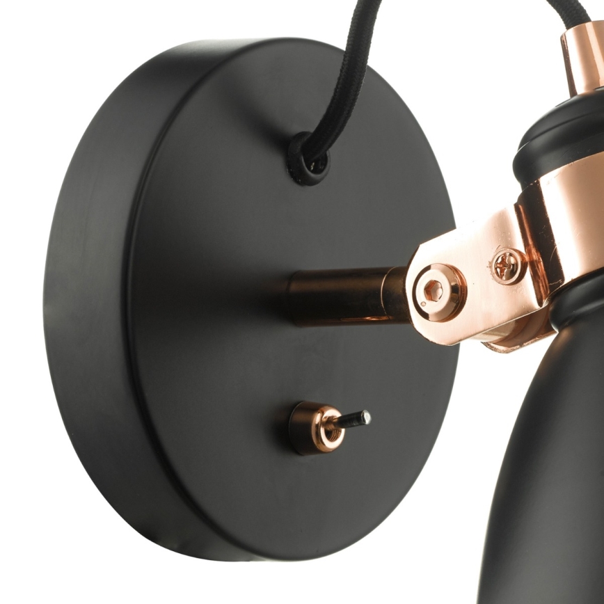 Där Lighting FRE0722 - Spot de parede FREDERICK 1xE14/40W/230V preto