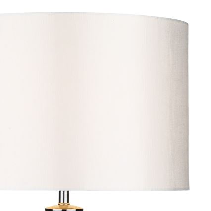 Där Lighting HIN4208 - Candeeiro de mesa HINTON 1xE27/60W/230V branco/cromado brilhante
