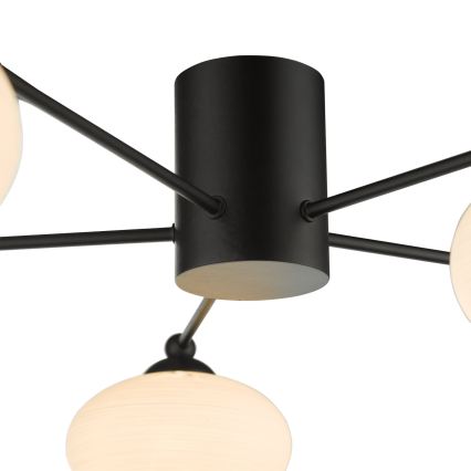 Där Lighting JAS5422 - Candeeiro de tecto de montagem à superfície JASPER 5xG9/25W/230V preto
