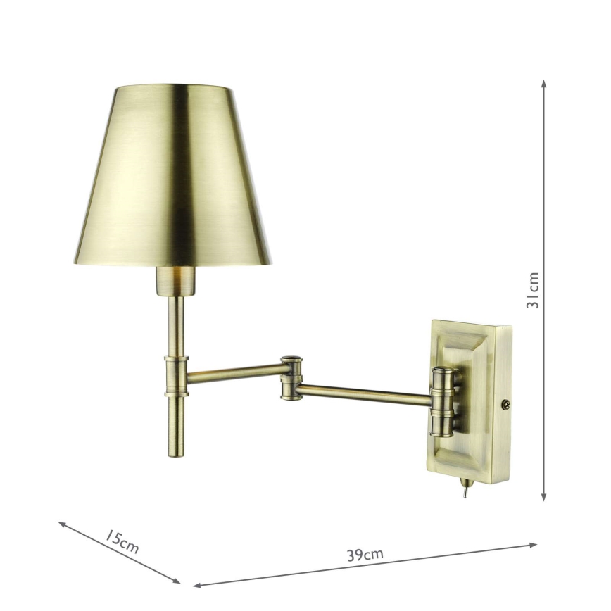 Där Lighting KEN0775 - Arandela flexível KENSINGTON 1xE14/25W/230V latão