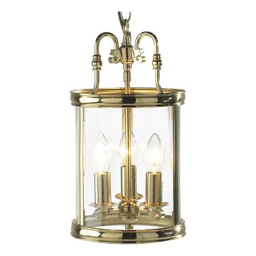Där Lighting LAM0340 - Lustre com corrente LAMBETH 3xE14/60W/230V latão