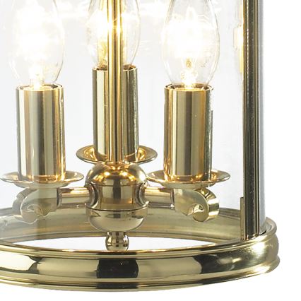 Där Lighting LAM0340 - Lustre com corrente LAMBETH 3xE14/60W/230V latão