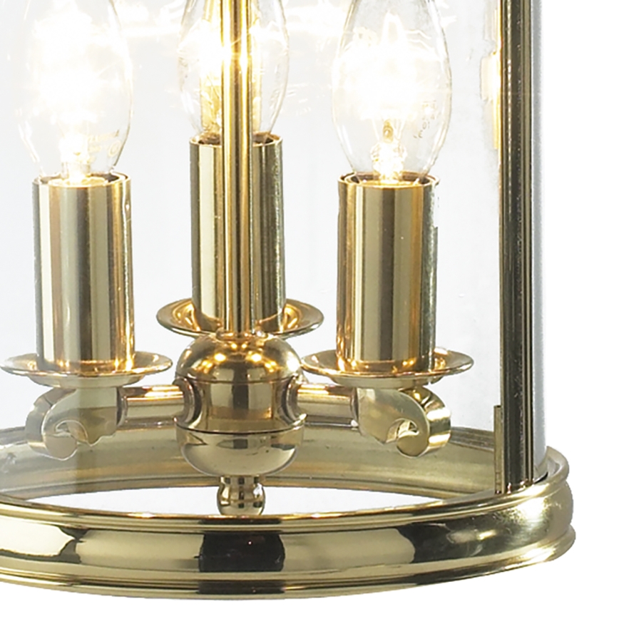 Där Lighting LAM0340 - Lustre com corrente LAMBETH 3xE14/60W/230V latão