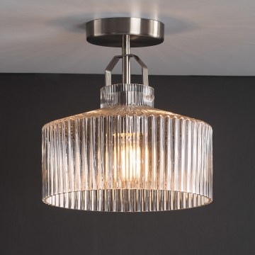 Där Lighting LEN4846 - Candeeiro de tecto sobreposto LENKA 1xE27/60W/230V cromo fosco
