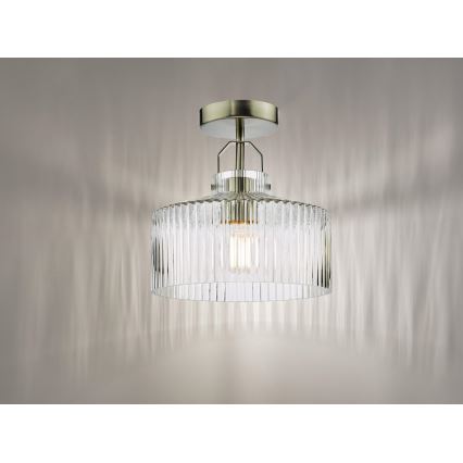 Där Lighting LEN4846 - Candeeiro de tecto sobreposto LENKA 1xE27/60W/230V cromo fosco