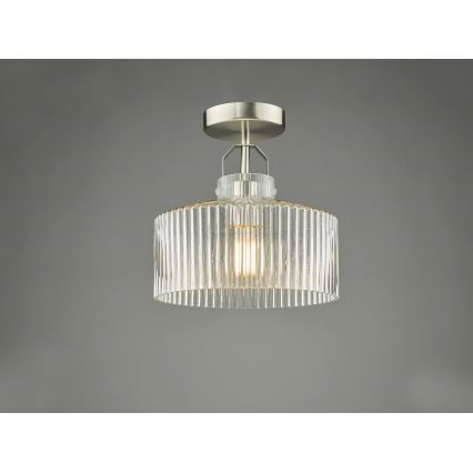 Där Lighting LEN4846 - Candeeiro de tecto sobreposto LENKA 1xE27/60W/230V cromo fosco